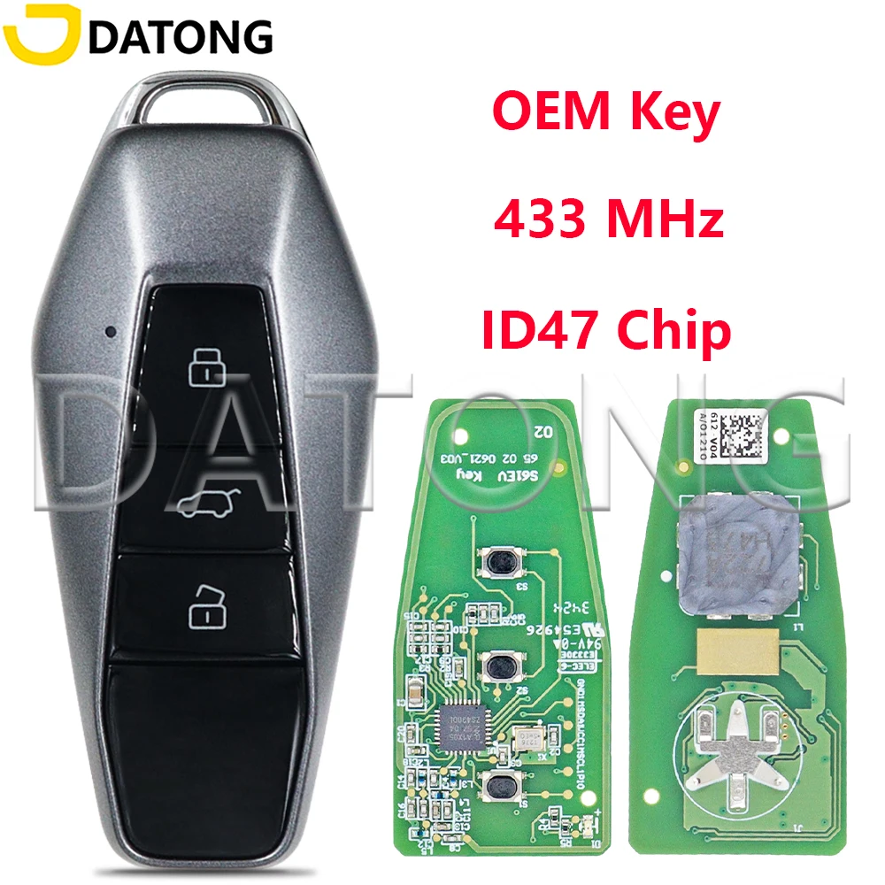 

Datong OEM 433 МГц ID47 чип автомобильный дистанционный ключ для Chery iCar 03T V23 Aiqar EQ7 EQ5