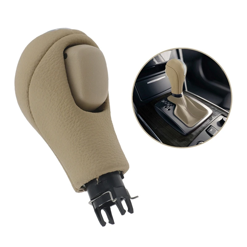 Car Gear Shift Knob Head 34910-JK03A 34910-1LA6C For Infiniti G25 G37 FX37 EX37 QX70 Q60 QX50 QX70 2008-2015 ABS Parts Beige image 3