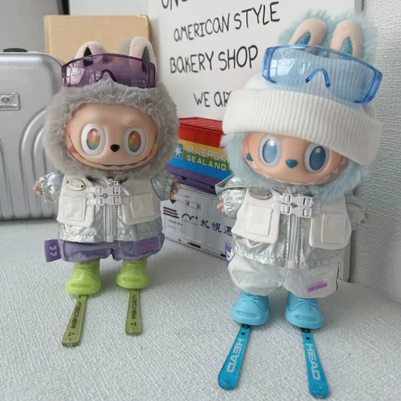 

（Only clothes） first, second, and third generation Labubu doll clothes, zip-up hoodie set, LABUBU hat and trendy shoes.