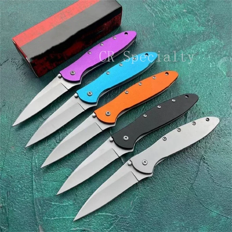 5 Styles KS 1660 Leek Fodling Pocket Knife 8Cr13Mov Blade Aluminum Alloy Handle Utility EDC Sharp Kitchen Fruit Knifes Tool