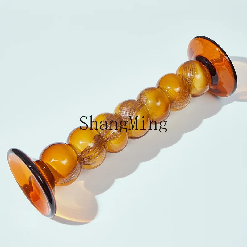 

CLL light luxury handmade amber glazed candle holder advanced medieval home decoration model room decoration