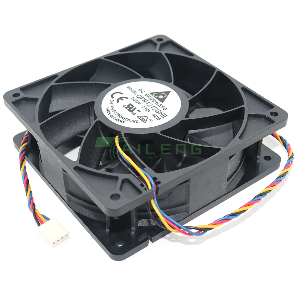 Imagem -05 - Ventilador de Refrigeração para Delta Qfr1212ghe dc 12v 2.70a 12038 120 mm 12cm 6000rpm