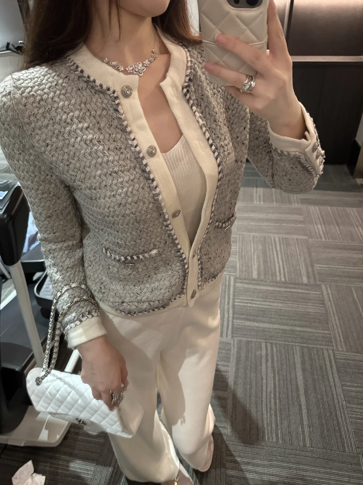 

M900 ort Open Cardigan Women's Jaet 2025 New Autumn High-End Sensation Ele Sle Ladies' ort Outerwear Coat