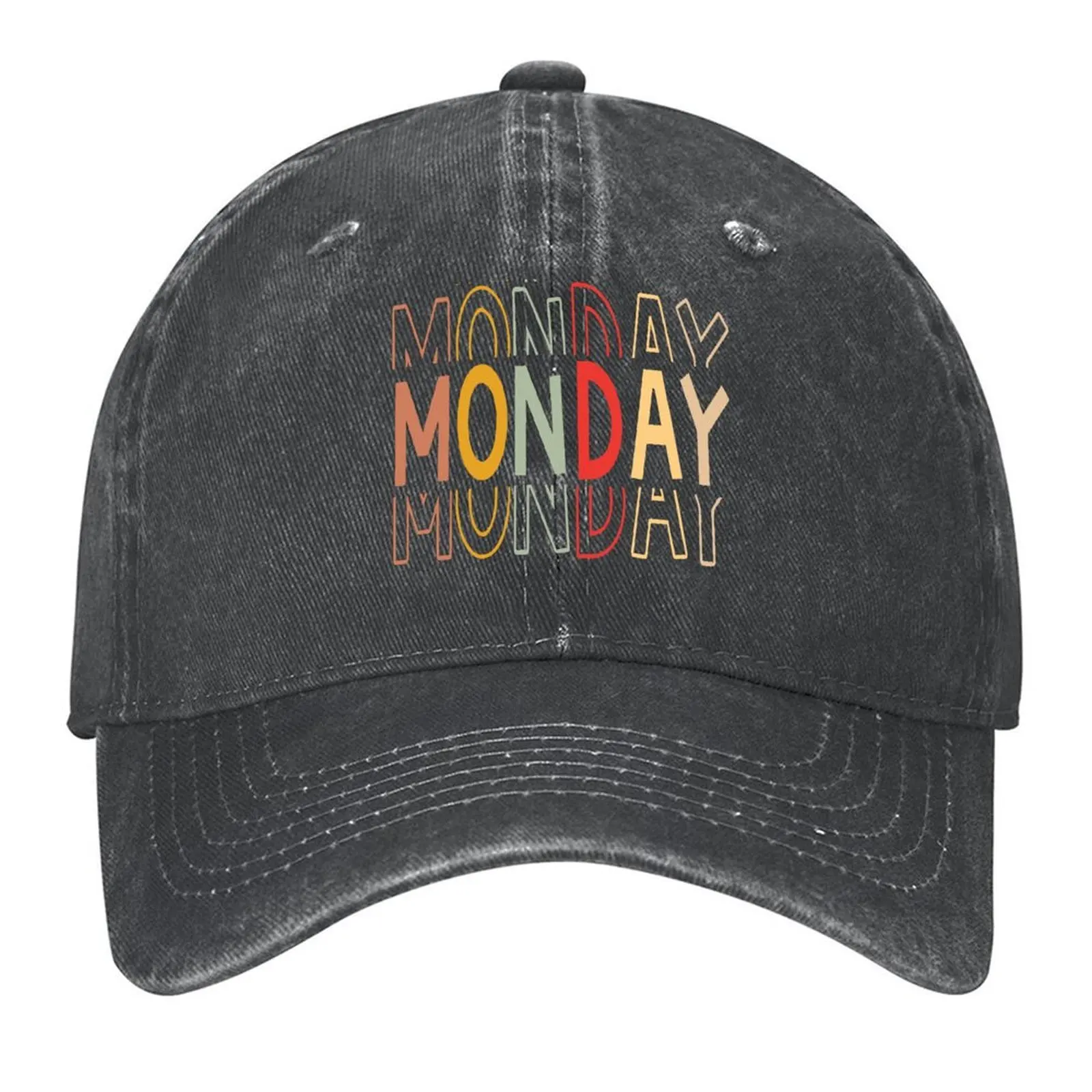 

Day of the Week MONDAY Colorful Apparel Baseball Cap luxury woman cap Trucker Cap Bobble Hat summer hat Woman Hats Men's