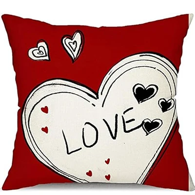 Valentine\'s Day Pillowcase Red Heart Love You Pillow Cushion Valentine\'s Day Decoration Pillowcase Home Sofa Decoration