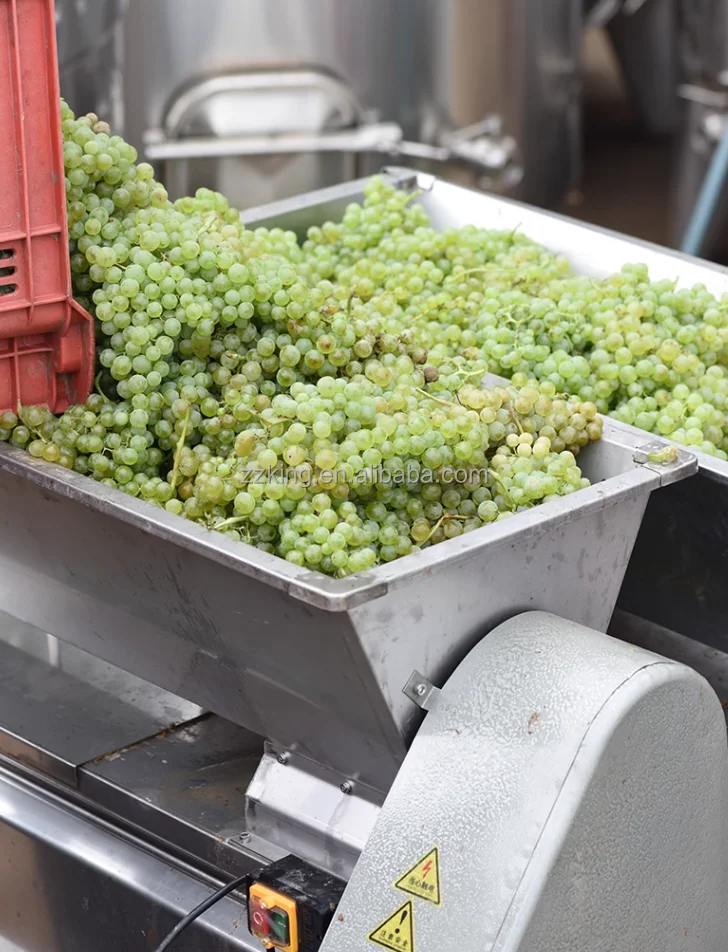 Máquina de remoção de haste de uva para fabricação de vinho, triturador de uva, destemmer