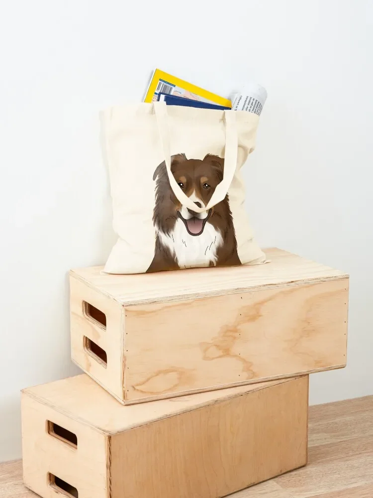 Tas Tote Anjing Gembala Australia Tas belanja tas keranjang belanja tas khusus Tas besar