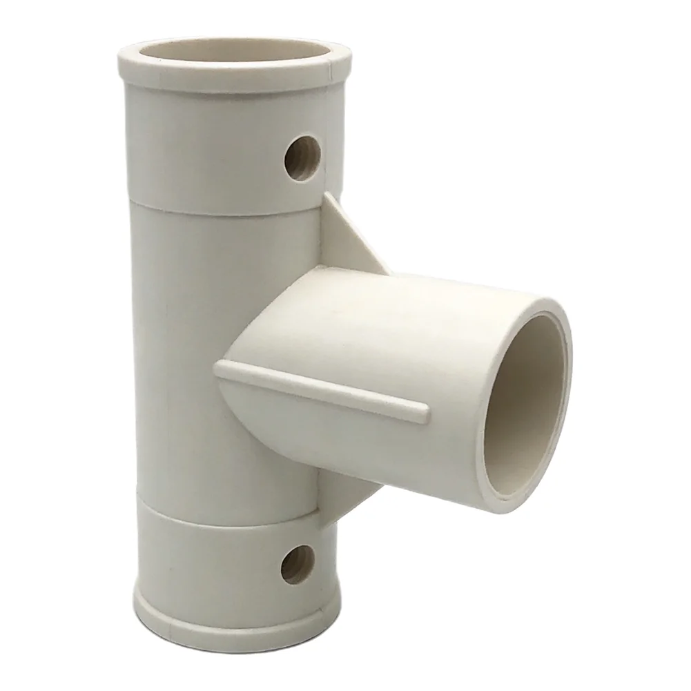 Three-Way Pool Plumbing Adapter for For INTEX Frame Pools with 40mm Interface and Balanced Multi-Directional Water Routing
