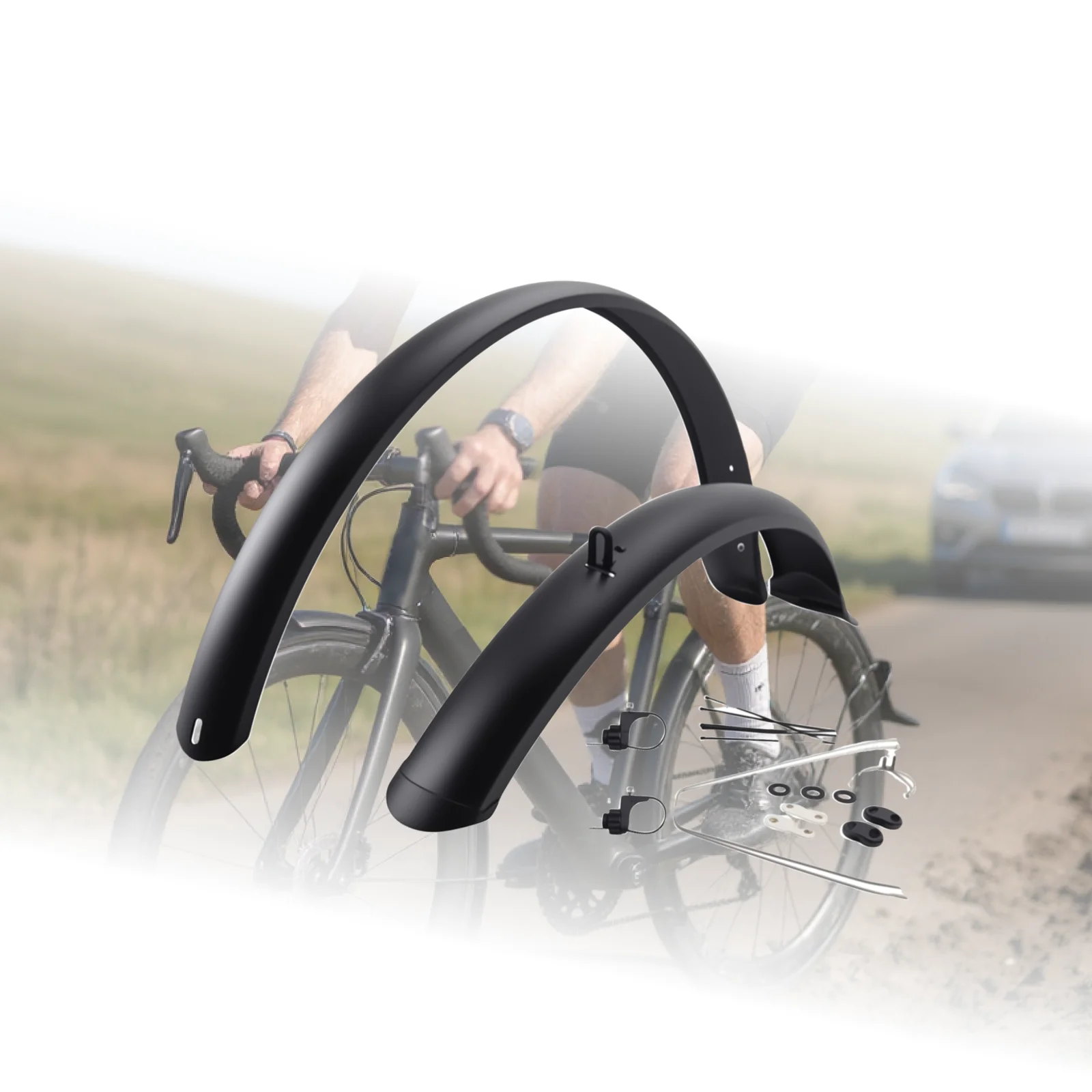 

PVC Plastic Bike Mudguard Set Stylish Mud Flaps Bicycle Parts for Mountain Road Gravel Bikes Cycling Accessories