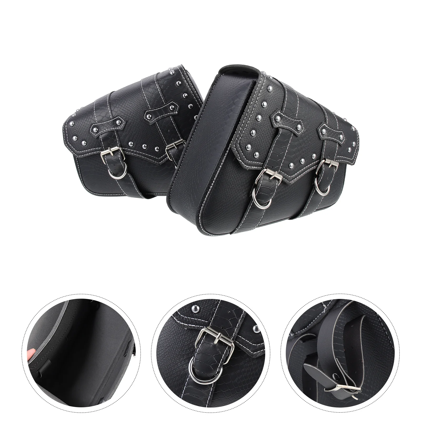 

1 пара боковой сумки для мотоцикла, стильная ретро сумка для инструментов, большая вместимость для хранения мотоцикла, удобное снаряжение для верховой езды