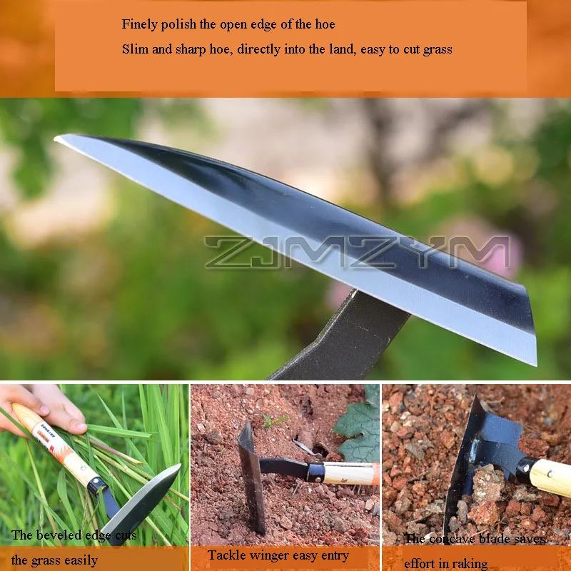 مجرفة صغيرة مثلثة متينة ومتعددة الوظائف من الصلب المنغنيز مع يد مريحة لحفر الأسمدة والنباتات أو الأعشاب #5