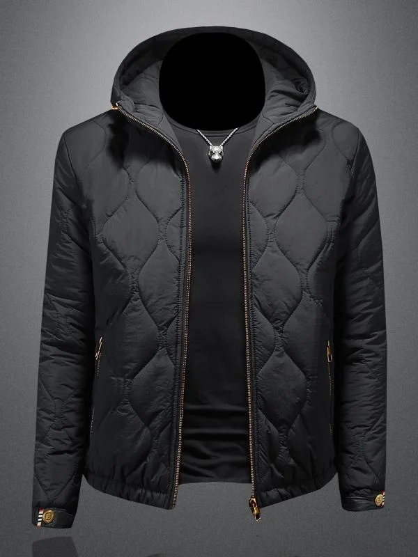 

Men's Hooded Cotton Jaet Casual Faionable Large Size Autumn Winter New Korean Sle Slim Fit Trendy Polyester Fiber