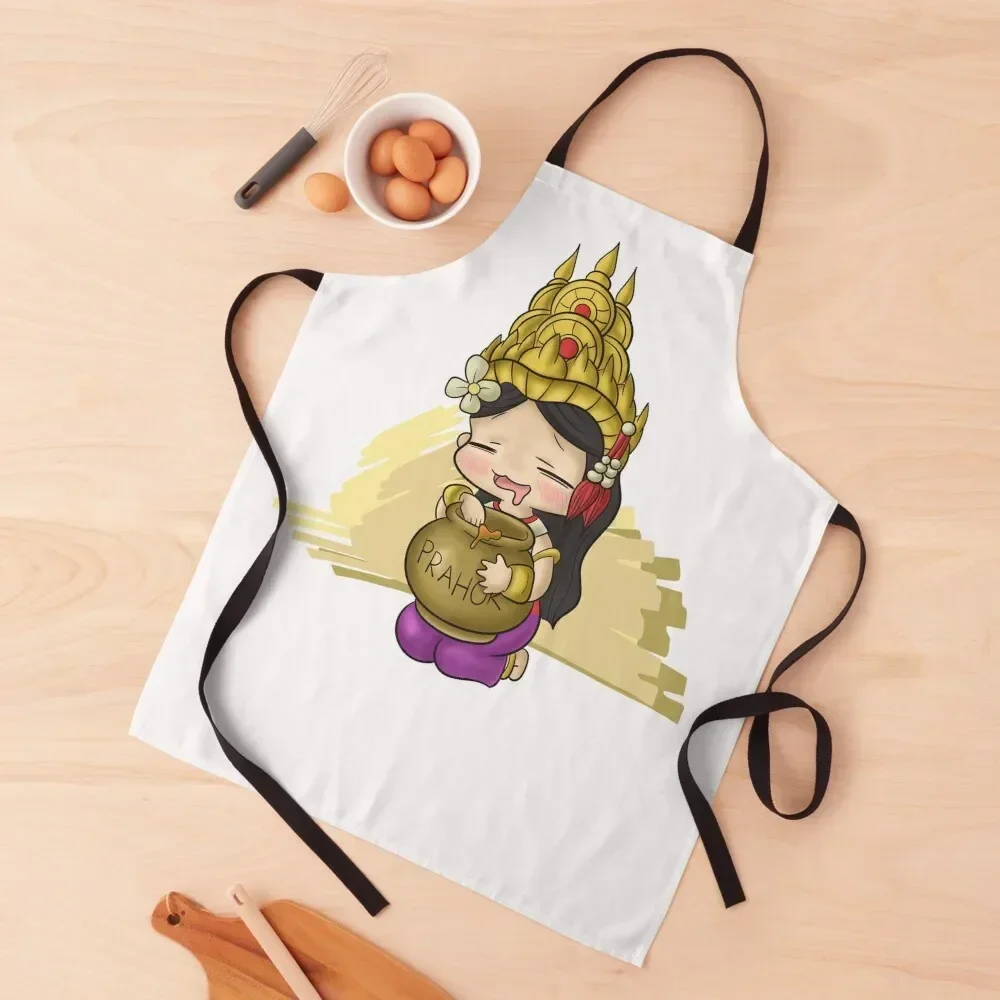 

Cambodia Cambodian Khmer Proud Woman Apsara Food Eat Girl Traditional Dance I Gift Idea Apron Waterproof women Apron