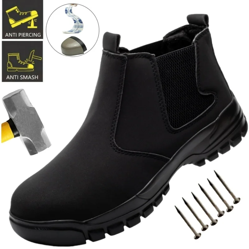 

Waterproof Men Work Safety Shoes Anti-puncture Working Sneakers Male Indestructible Work Men Boots Lightweight Men's Safety Boot