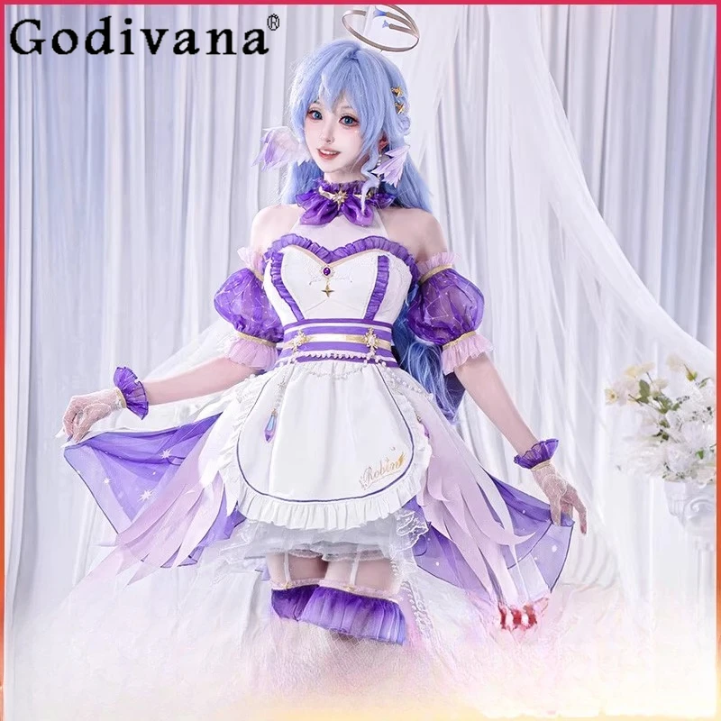 Disfraz de Cosplay, uniforme, fiesta de Halloween, vestido de mujer, accesorio de juego de rol, uniforme de sirvienta, traje, vestido de Anime de Halloween