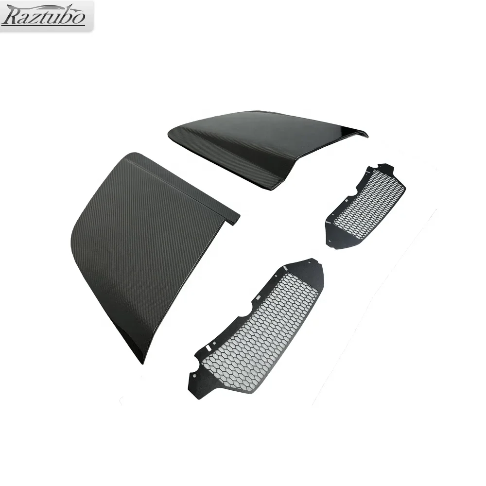 21-23 Dry Carbon Fiber Side Vent Trim Side Plate /side Door Panel For Audi R8 Air Intake Panels/capristo Style