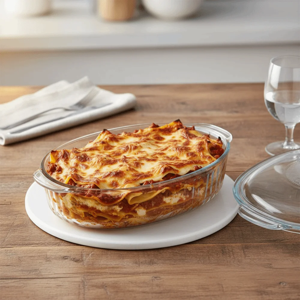 

Multi-functional Heat-Resistant Glass Baking Dishes Oval Microwave Safe Food Serving Dish with Lid Transparent Salad Tray Oven