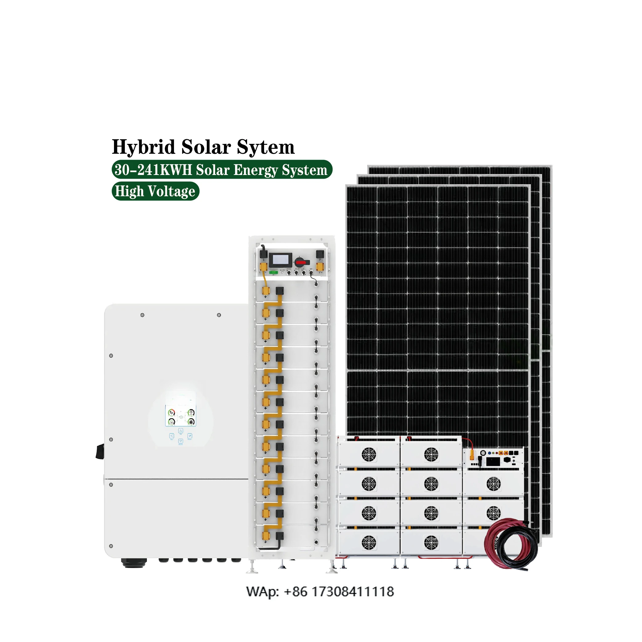 30kw 50kw 60kw Hybrid Off-grid Solar Power Generation System for Industrial Use Complete Set of Photovoltaic Equipment