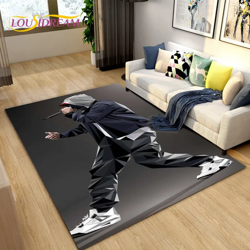 

Legend Star Hip Hop Art Rapper Area Rug Large,Carpet Rug for Living Room Bedroom Sofa Doormat Decoration,Kids Non-slip Floor Mat