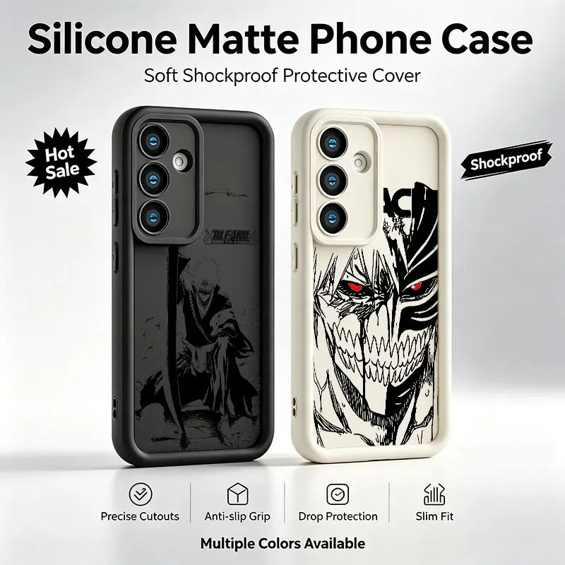 BLEACH Anime Phone Case For Samsung Galaxy A17 A16 A15 A14 A07 A06 A57 A56 A55 A54 A53 A52 A36 A35 A34 A33 A26 A25
