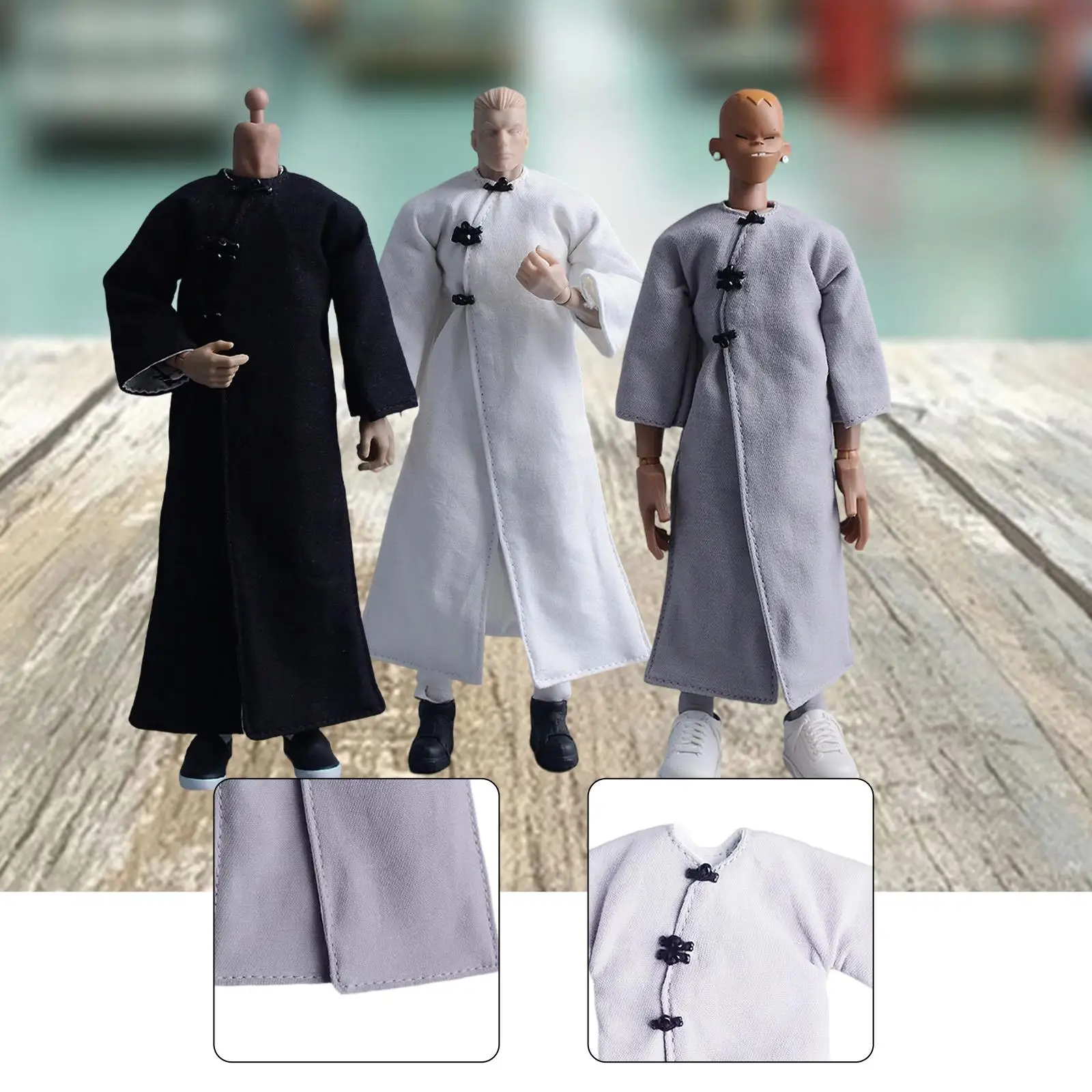 1:12 Action Figure Clothes Length Jacket Miniature Clothing Roles Playing Dressing up DIY Stylish Coat and Pants for 6