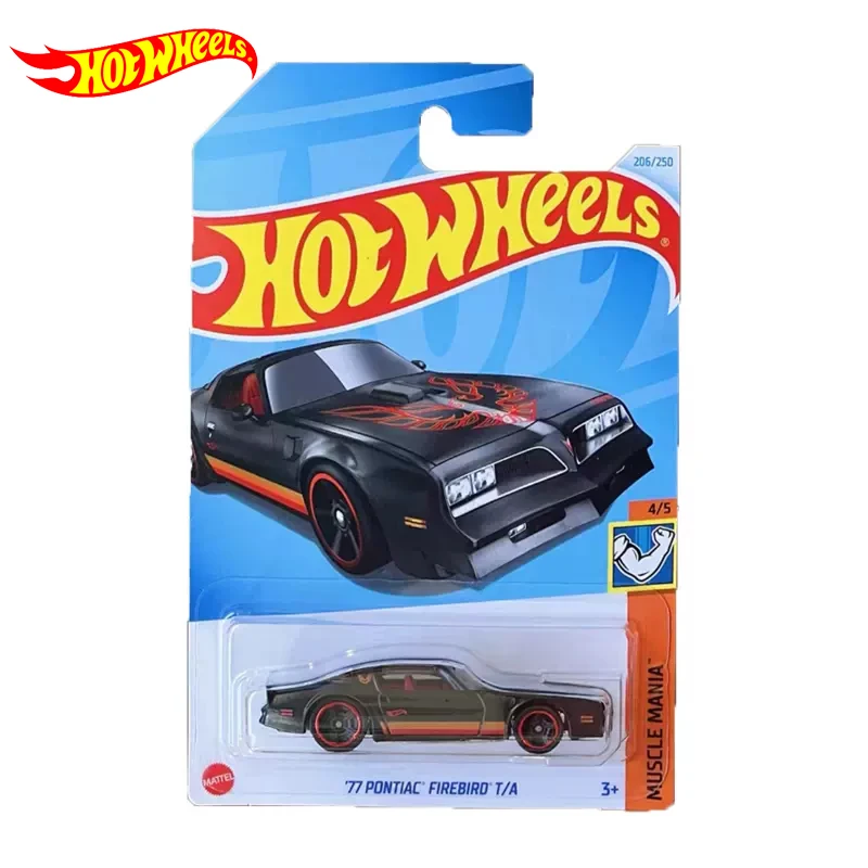 Oryginalny samochód Hot Wheels 77 Pontiac Firebird T/A Zabawki dla chłopca Skala 1/64 Diecast Voiture Metal Model Muscle Mania Collection Gift