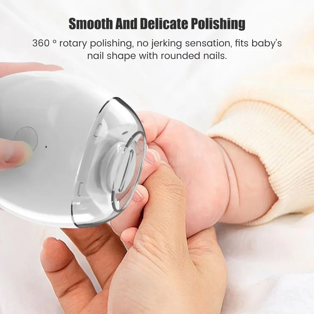 2 IN 1 Electric Nail Clipper Cutter With LED Light Automatic Nail Grinder Trimmer For Baby Adult Mini Manicure Tools Nail Care