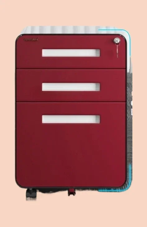 Steel electronic password movable cabinet Office under desk mobile drawer storage Locked file cabinet