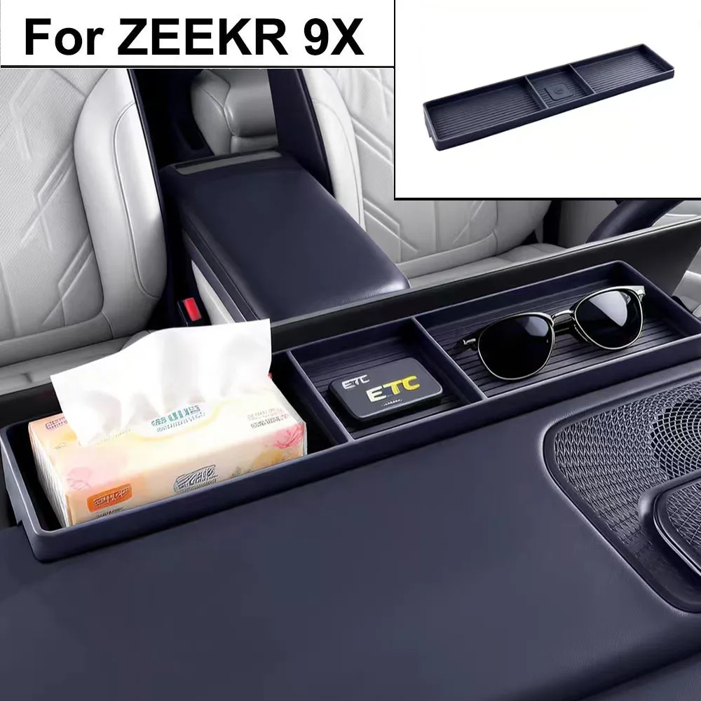 

Fit For ZEEKR 9X 2025 2026 Silicone Storage Box Behind The Screen Car Tissue Storage Box Car Interior Decoration