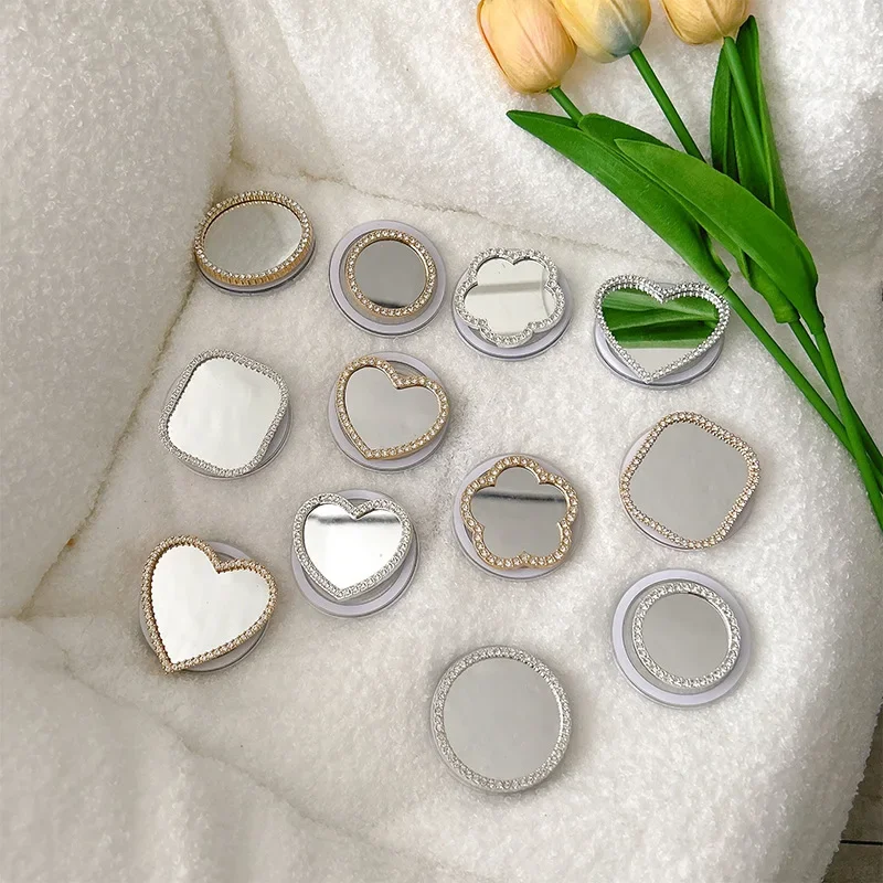 

Luxury Rhinestone Mirror Griptok For Magsafe Magnetic Holder Universal Portable Smart Tok Grip Tok Stand For iPhone Lazy Bracket