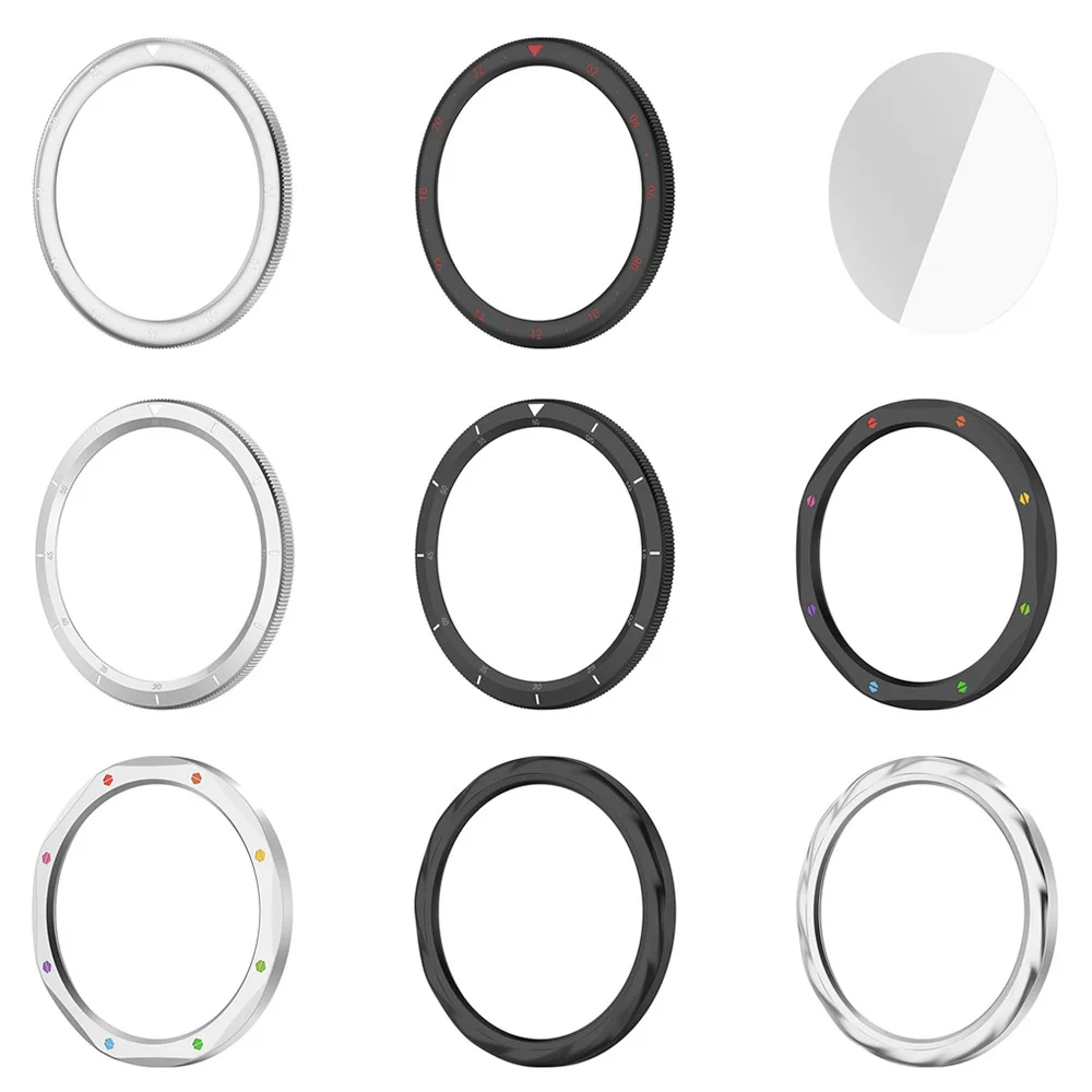 Anel de moldura de metal para xiaomi watch s4/s3, capa de substituição para relógio xiaomi s3 s4 esim + película protetora de vidro temperado