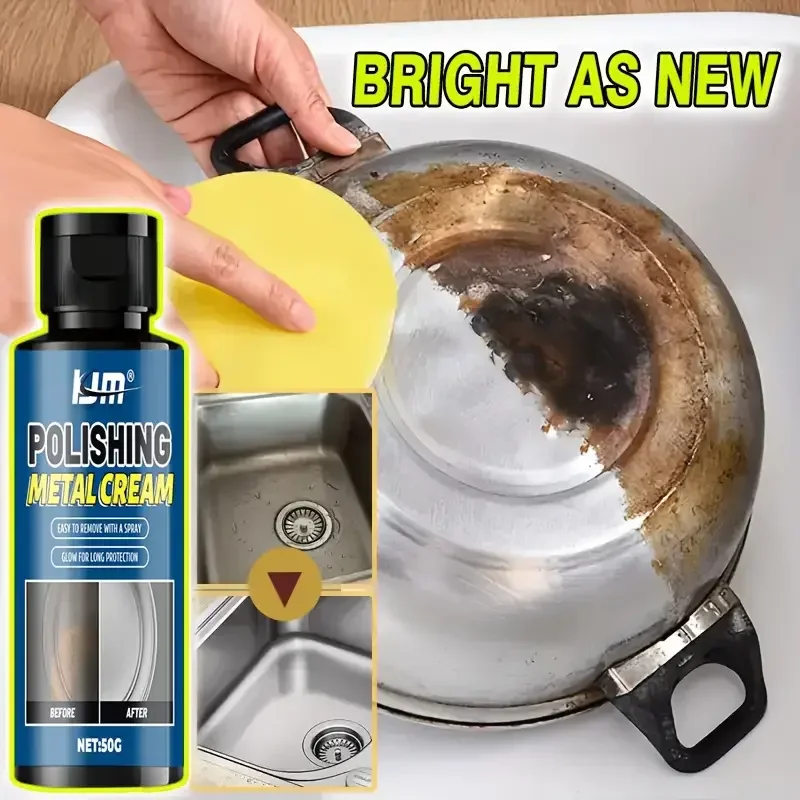 Pemoles logam serbaguna, renovasi barang-barang rumah tangga krom dengan cepat, peralatan makan baja tahan karat, dan permukaan logam lainnya
