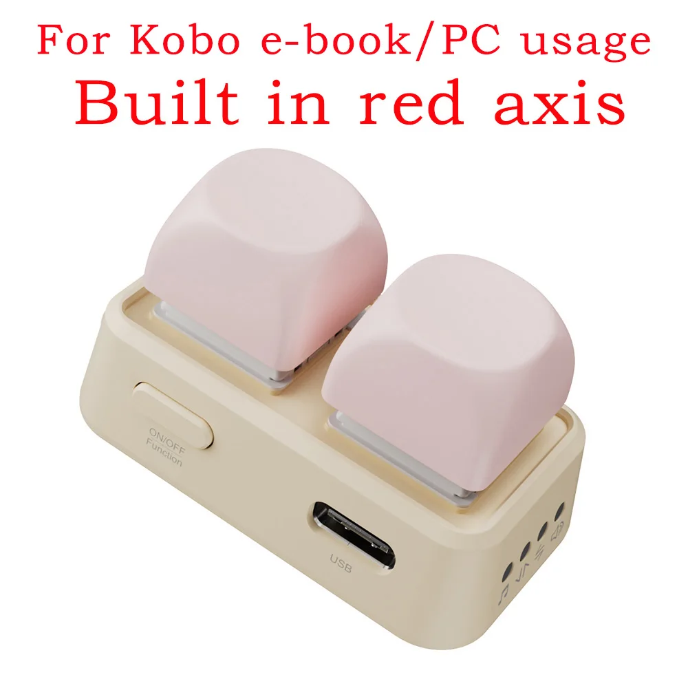 Nieuwste lichtgewicht draadloze Blue Tooth afstandsbediening toetsenbord Dual Button Page Turner voor Kobo E-Book lezers Lazy Artefact