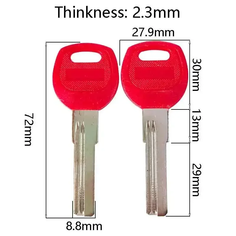 5/10/50/100 Pcs for 29mm Baodean Blank Key Vertical Keys Civil Key Clean Copper Glue Hi-Rel Brand for Door Bathroom Home Red