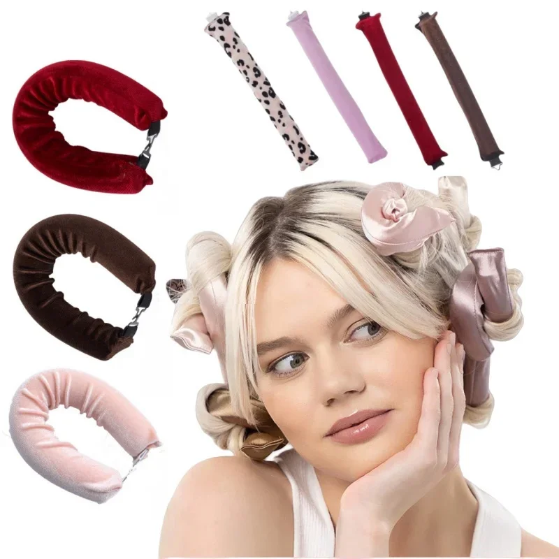 New Heatless Hair Curlers Curling Rod Headband No Heat Rollers Lazy Curls with Hook Sleeping Soft Flexi Rods Hair Styling Tools