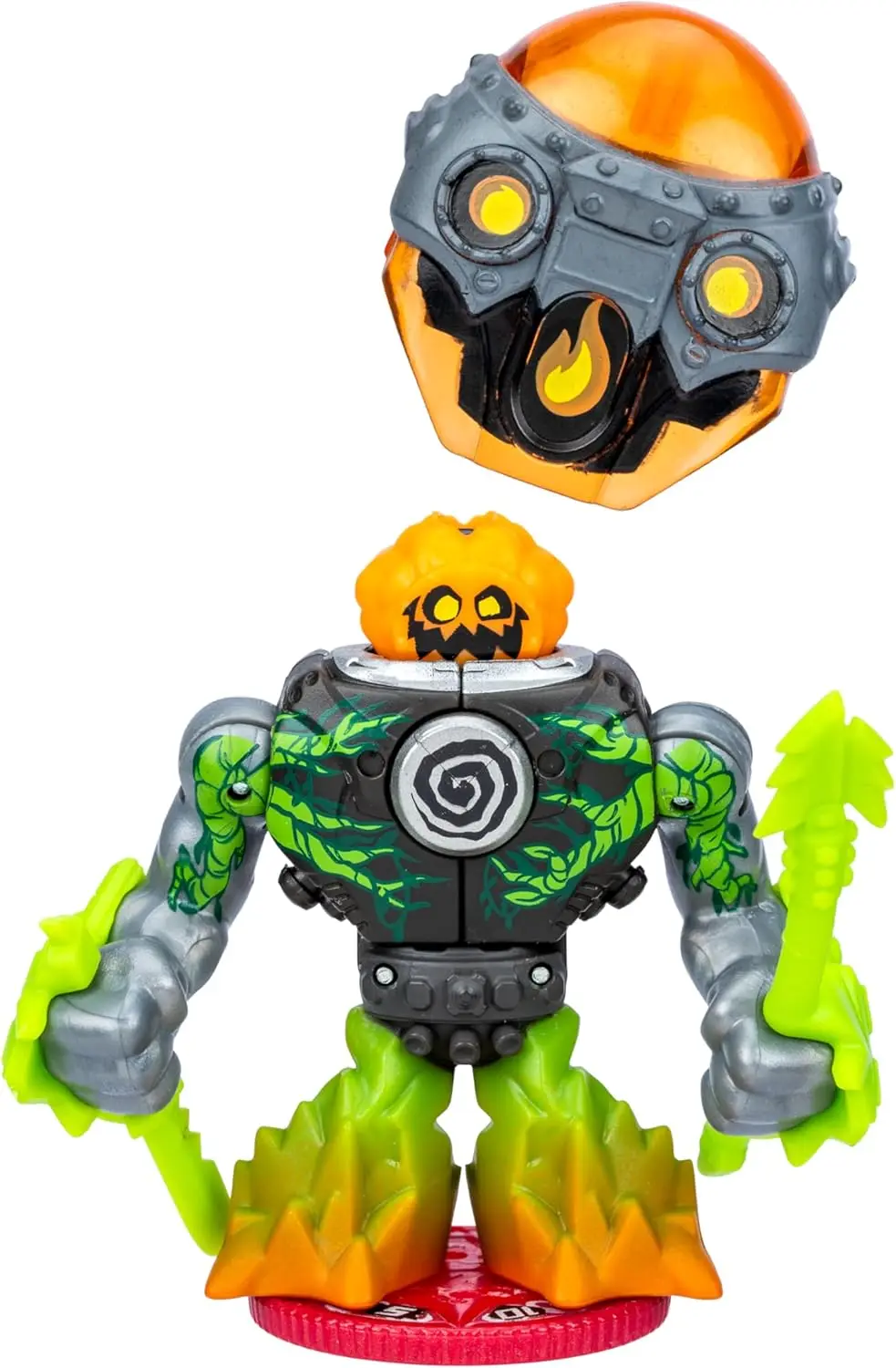 Legends of Akedo Boss Wrapsnap 3 Zoll große Kampfkrieger-Actionfigur Spielzeug 360° Angriffsdrehung Doppelte Verteidigungsrüstung Geschenke – Detail 2