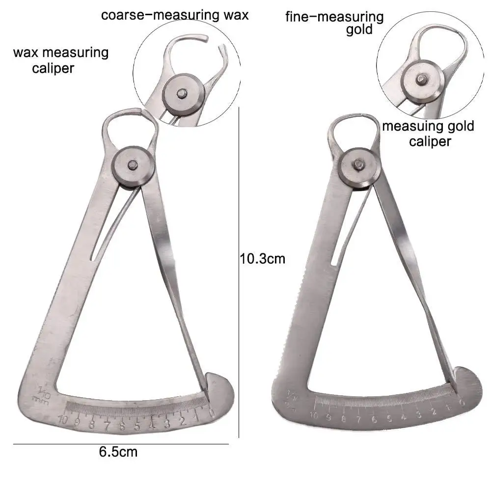 Wax Thickness Measurement Oral Care Teeth Nursing Repairing Dentist Gauge Caliper for Metal/Wax Dental Caliper Dental Lab Tool