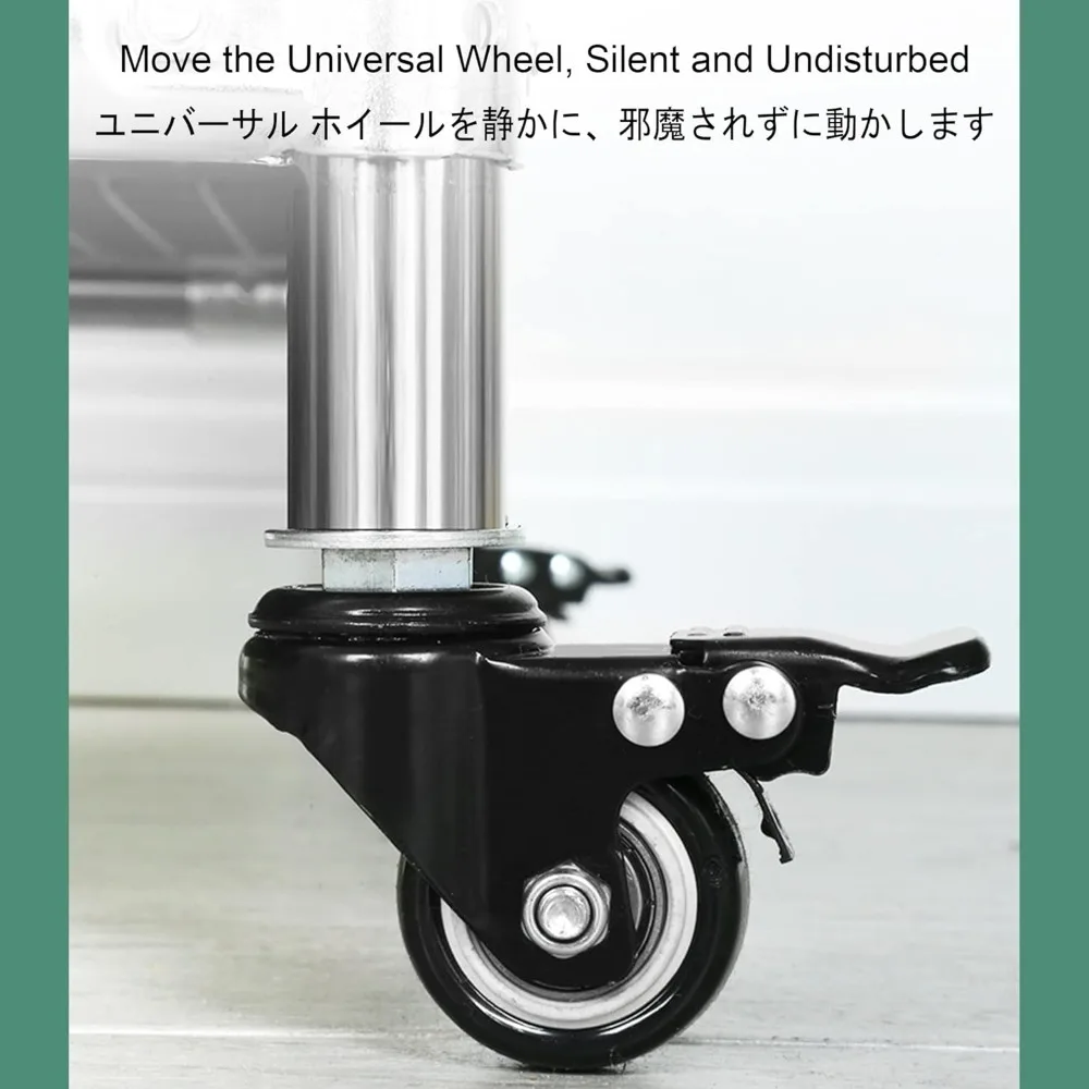 رف تخزين المكنسة والممسحة المحمول للتنظيف التجاري، عربة تنظيم لمستلزمات التنظيف وأدوات الحدائق #6