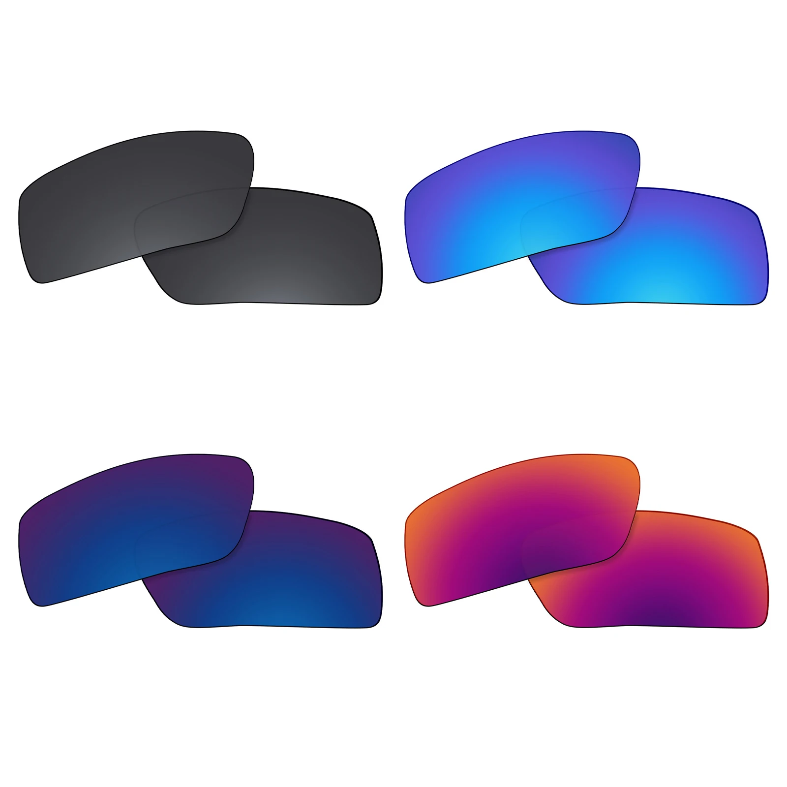 OOWLIT Polarized Replacement Lenses for Oakley Gascan OO9014 - 60mm Sunglasses - Multi Color