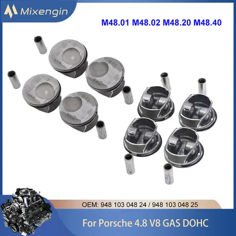 포르쉐 카이엔 파나메라 9PA 92A 970 GTS S 4.8L V8 가솔린 DOHC 94810304824용 M48.01 M48.02 M48.20 M48.40 엔진 피스톤 및 링 키트