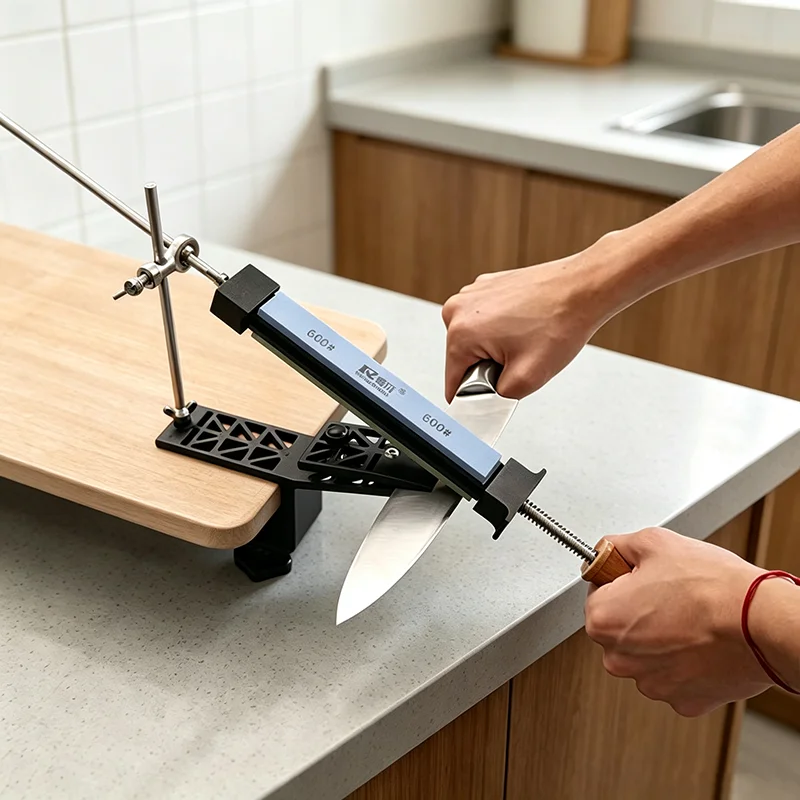 Professional Kitchen Knife Sharpener with Fixed Angle Diamond Sharpening Stone Blade Sharp Design Polishing Stone Tools