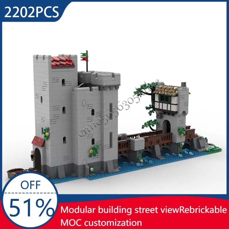 2022 SZT. Personalizowane Klocki MOC Średniowieczna Architektura Wieża Leśnych Ludzi Model Budynku Klocki DIY Zestaw do Składania Prezent na Święta