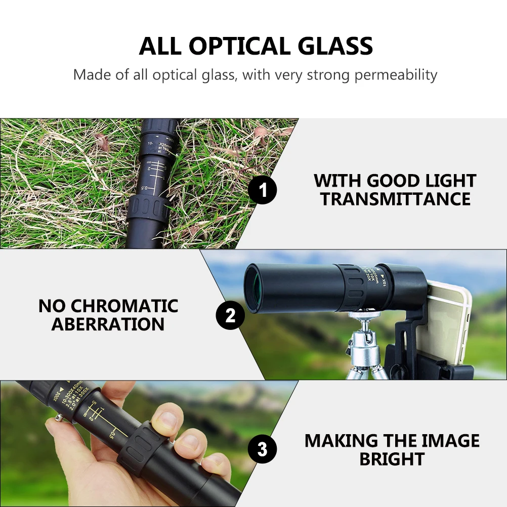 

10-300X40 High Monocular Telescope Zoom Outdoor Hiking Bird Watching Hunting Viewing Portable Camping Scope For Gift