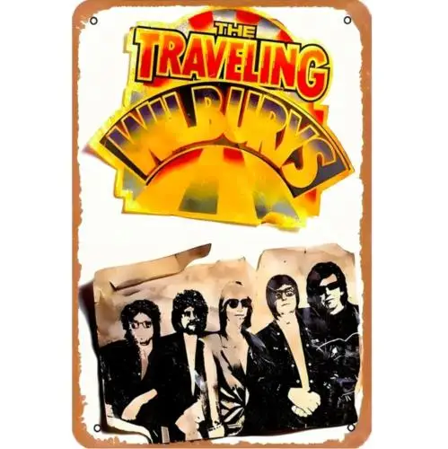 1 pcs,The Traveling WIlburys Vintage Style Rock N Roll Metal Sign  Wall Decor