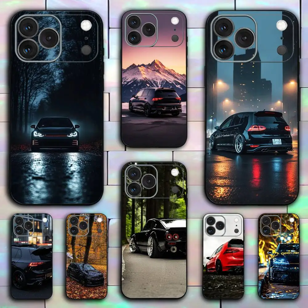 

Sport Car G-Golf G-GTI Phone Case For iPhone 17,16,15,14,13,12,11,X,XR,XS,Plus,Mini,Pro,Max Soft black Shockproof Cover