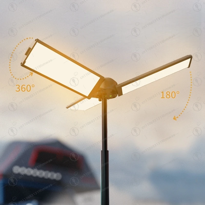 قابلة للشحن قابل للسحب الباعثة للضوء ديود فانوس ارتفاع قابل للتعديل ضوء التخييم في الهواء الطلق مع حامل