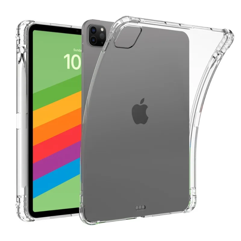 Transparent TPU Case For iPad Pro 13 inch 2024 A2925 M4 Silicon Soft With Pencil Holder Cover for ipad case iPad Pro 11 11