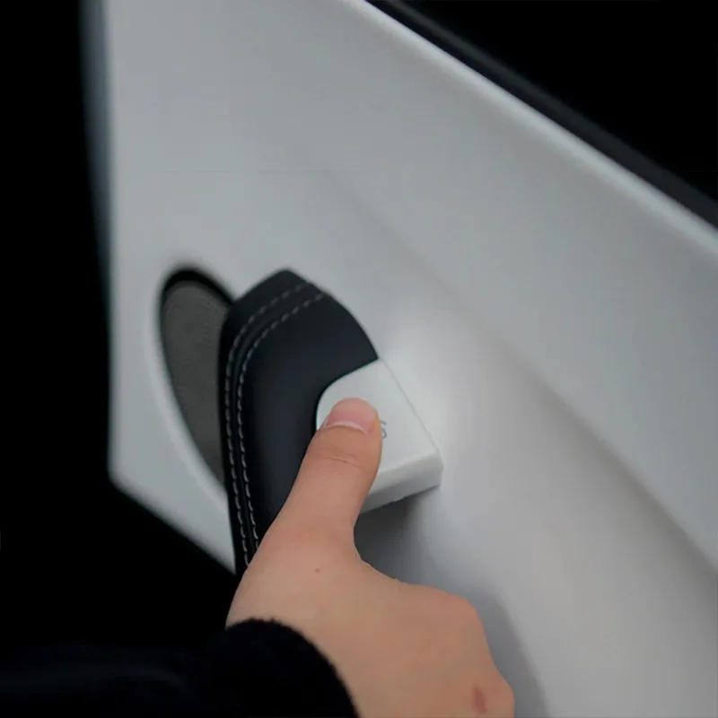For Tesla New Model Y Launch Juniper 2025 and New Model 3 Highland 2024 Door Lock Switch Open Button Cover Protector 썸네일 3