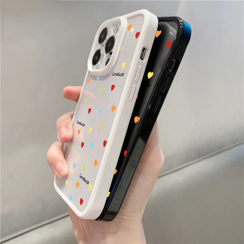 Picture 6: Colorful Love Hearts Transparent Phone Case for Redmi 14C 13C 12C 4G Redmi Note 11 12 13 14 9 8 Pro Plus 5G Cute Hard Back Cover