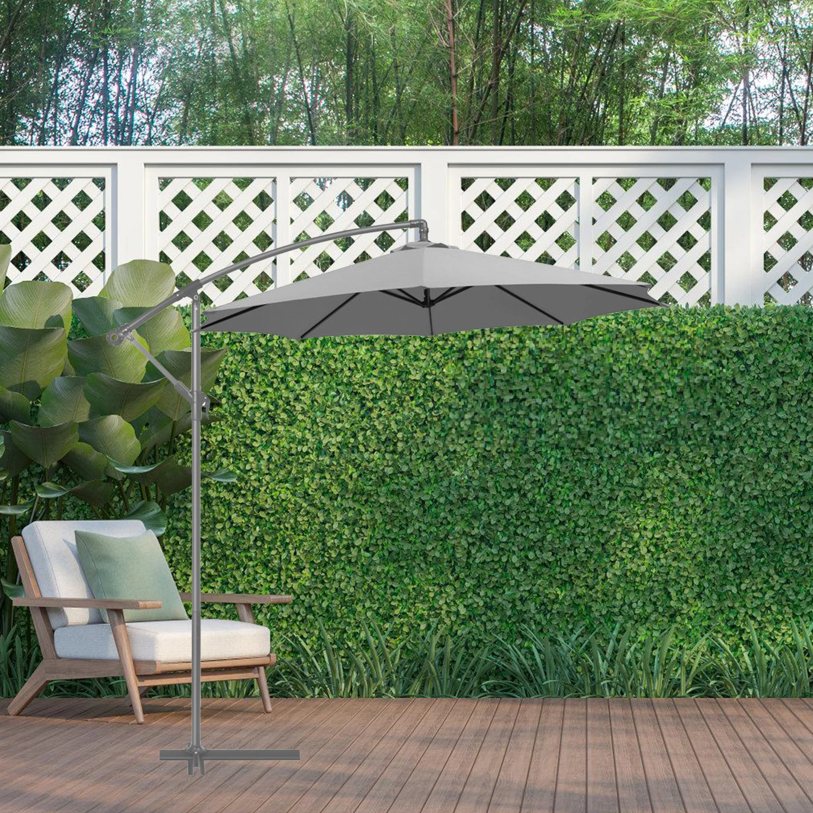 

Coffee Color Outdoor Patio Umbrella Replacement Canopy With UV Protection Garden Umbrella Fabric